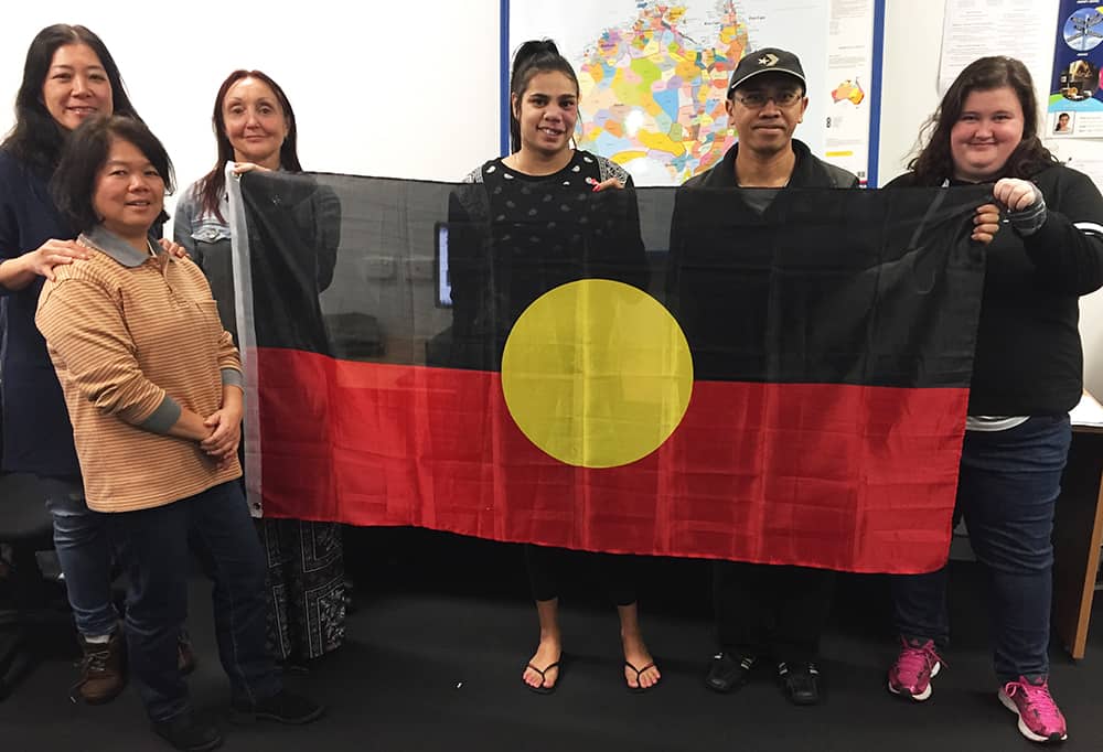 Centacare students celebrate NAIDOC Week at the Head Office in West Perth.